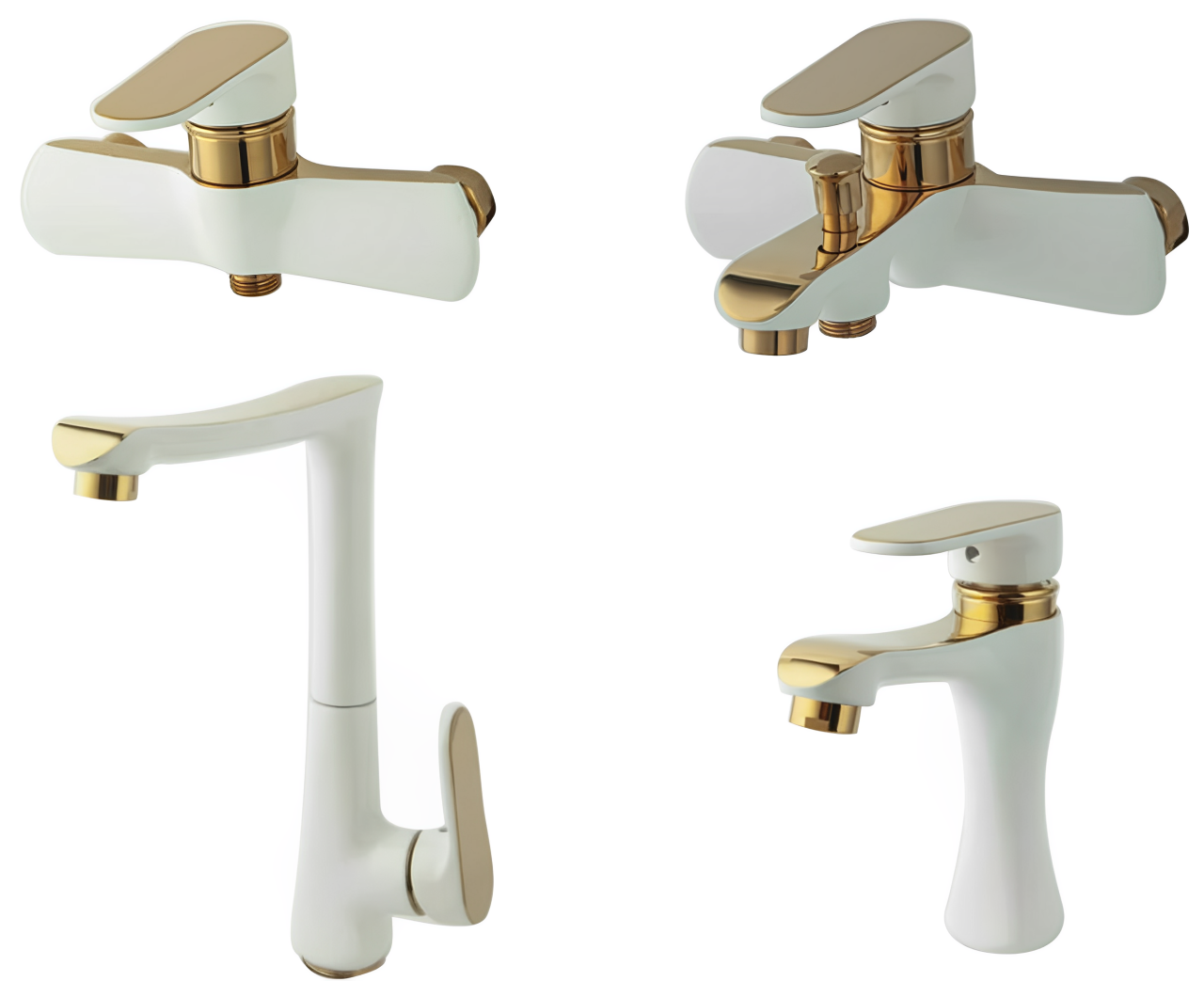 آناهید سفید طلایی گلسا ست شیر آلات گلسا مدل آناهید صدف طلایی